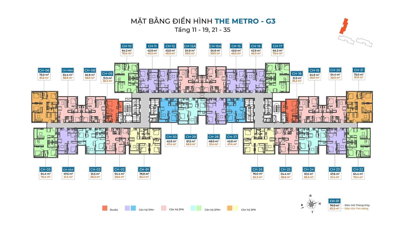 Căn Hộ 1 Phòng Ngủ (1BR)