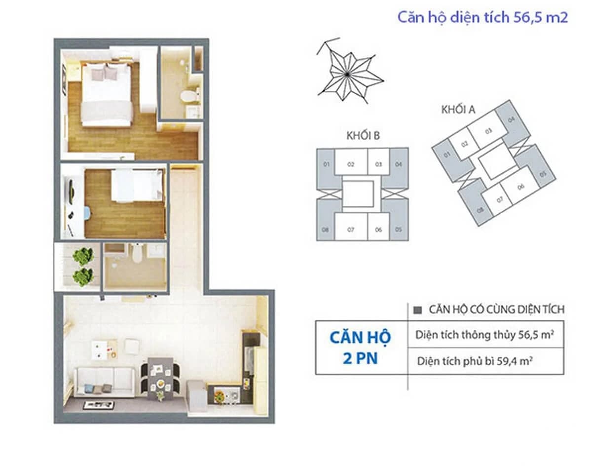 Căn Hộ 1 Phòng Ngủ (1BR)